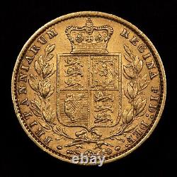 1861 Great Britain Sovereign Gold Coin Luster KM 736.1.2355 AGW G1647