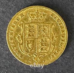 1871 Great Britain 1/2 Sovereign Gold Coin, Victoria - KM #735.2