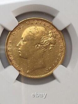 1872 Great Britain Gold Sovereign Victoria/ St. George NGC XF45 Free Shipping