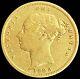 1883 Gold Great Britain 1/2 Sovereign Young Head Victoria Shield Coin