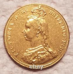 1887 Great Britain Gold Sovereign Coin United Kingdom British UK Jubilee Head