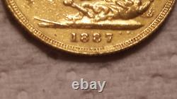 1887 Great Britain Gold Sovereign Coin United Kingdom British UK Jubilee Head