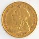 1893 Great Britain Victoria. 917 Fine Gold 1/2 Sovereign Coin