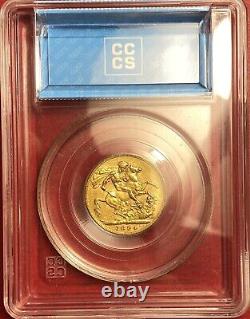 1894 Great Britain Gold Sovereign CCCS EF40 0114443