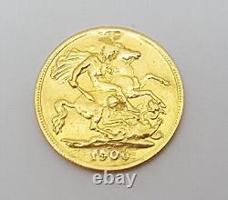 1900 Queen Victoria Widow Head Great Britain Gold Half Sovereign Gold Coin