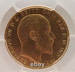 1902 Great Britain 1 Sovereign Edward VII Gold MATTE Proof PCGS graded PR61