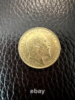 1903 Edwards VII Great Britain Gold 1 Sovereign British Pound Excellent