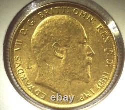 1904 Gold Coin from Great Britain Sovereign King Edward VII (0.25 Oz)