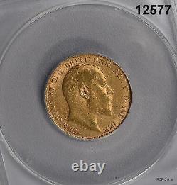 1906 Great Britain Gold Sovereign Anacs Certified Au55 Nice! #12577