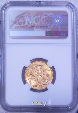 1910 Great Britain Gold Sovereign NGC MS61 Bright Great Luster Just Graded #Y997
