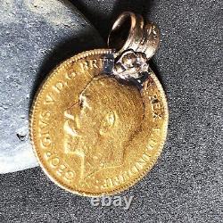 1911 Great Britain. 9167 Gold 1/2 Sovereign Coinrarefree Shippingl@@k