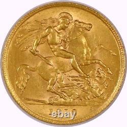 1912 Great Britain 1/2 Sovereign Gold Coin with George V