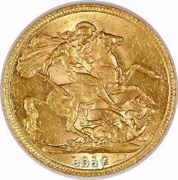 1912 Great Britain Sovereign Gold Coin for George V