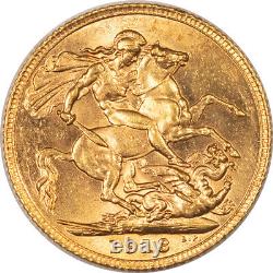 1913 Great Britain Gold Sovereign, George V, Nice Flashy Choice Uncirculated