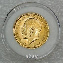 1915 Great Britain Gold Sovereign BU Bright Great Luster in Airtight Cap #A775