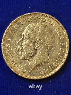 1916-S Gold HALF-Sovereign Great Britian Sydney Coin 0.1176 AGW 3.99 GRAMS