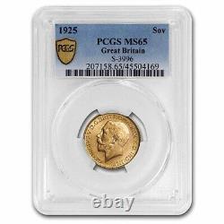 1925 Great Britain Gold Sovereign George V MS-65 PCGS SKU#233523