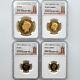 1937 Great Britain George Vi Sovereign Gold Proof 4-coin Set Ngc Pf 6567