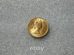 1958 Gold Sovereign coin Great Britain Elizabeth II UNC / MS+++ KM#908