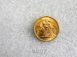 1958 Gold Sovereign coin Great Britain Elizabeth II UNC / MS+++ KM#908