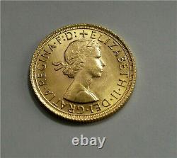 1965 Gold Sovereign coin Great Britain Elizabeth II UNC / MS+++ KM#908