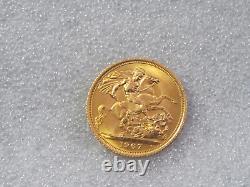 1967 Gold Sovereign coin Great Britain Elizabeth II UNC / MS+++ KM#908