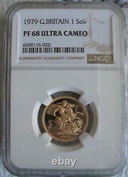 1979 Great Britain Gold 1 Sovereign NGC PF-68 Ult. Cameo