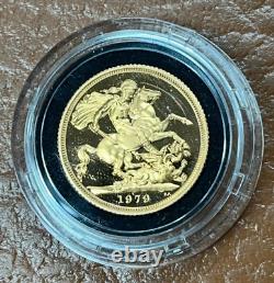 1979 Great Britain Proof Gold Sovereign withCase. 2355oz AGW 7.9881g