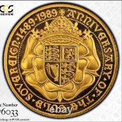1989 Tudor Rose Sovereign PCGS PR67DCAM 22K Gold Coin Great Britain S-SC3 Ann