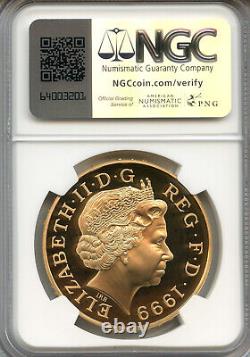 1999 Great Britain Gold 5 Pounds (5 Sovereigns)- Millennium Graded NGC PROOF 70