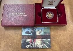 2007 Great Britain Gold Proof Half Sovereign. 1177 oz fine gold Box & Coa