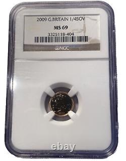 2009 Great Britain 1/4 Gold Sovereign NGC MS69 1/4SOV
