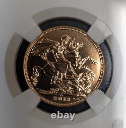 2013 I Great Britain India Gold Sovereign NGC Gem Uncirculated