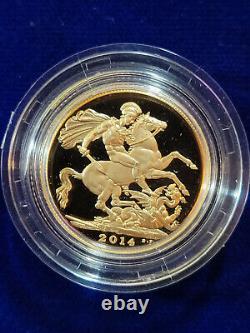 2014 Great Britain Gold Sovereign Proof Key Date LOWEST MINTAGE