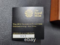2014 Great Britain Gold Sovereign Proof Key Date LOWEST MINTAGE! FIRST STRIKE