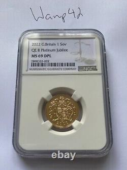 2022 Great Britain Elizabeth II Jubilee Gold Sovereign NGC MS69 DPL