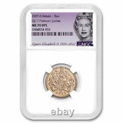2022 Great Britain Gold Sovereign NGC MS-70 (Memorial Label) SKU#260261