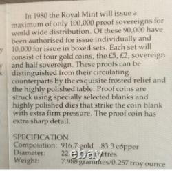 BEAUTIFUL 1980 Great Britain PROOF Coin Gold Sovereign