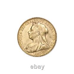 British Gold Sovereign Queen Victoria Veiled Head BU Brilliant Uncirculated Coin