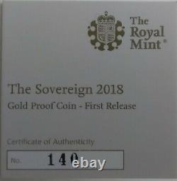 Great Britain 1 Gold Sovereign Set Pf70 2018 1 Of 150 & 2019 1 Of 50 With Coa
