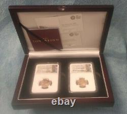 Great Britain 1 Gold Sovereign Set Pf70 2018 1 Of 150 & 2019 1 Of 50 With Coa
