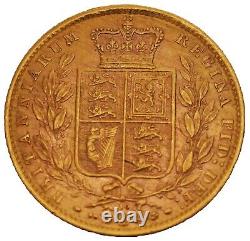Great Britain 1871 Gold Sovereign Victoria Young Head Shield London (AU)