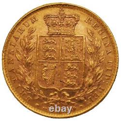 Great Britain 1871 Gold Sovereign Victoria Young Head Shield London (AU)