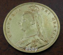 Great Britain 1892 Gold 1/2 Sovereign AU Victoria