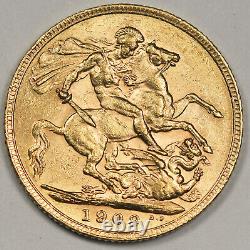 Great Britain 1909 UK Full Sovereign Gold Coin AU King Edward VII KM#805