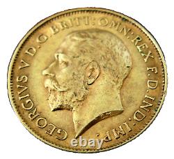Great Britain 1912 Gold 1/2 Sovereign AU George V