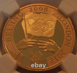 Great Britain 2008 Gold 2 Sovereign Pounds NGC PF69UC Beijing London Olympics