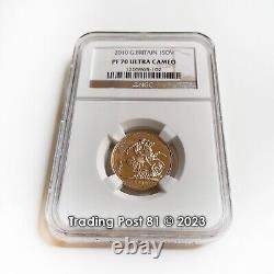 Great Britain 2010 Gold Sovereign 4th Portrait of HM QE II NGC Proof 70 UC