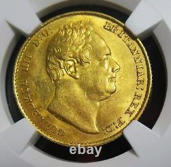 Great Britain William IV gold Sovereign 1837 MS62 NGC, KM717, S-3829B