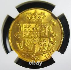 Great Britain William IV gold Sovereign 1837 MS62 NGC, KM717, S-3829B